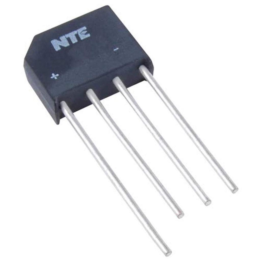 NTE Electronics NTE5311 Single Phase Bridge Rectifier, Full Wave, 4 Amps Average Rectified Output Current, 1000V Peak Repetitive Reverse Voltage 1