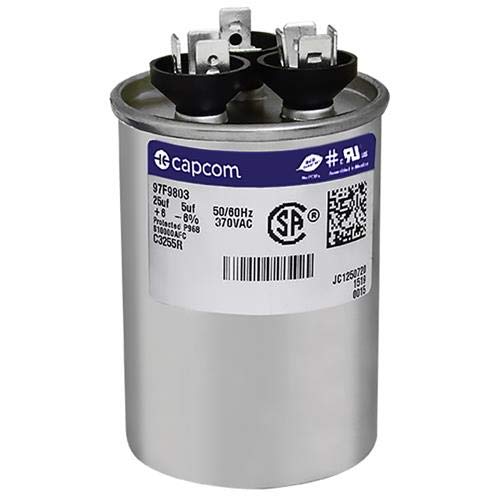 [AUSTRALIA] - GE Genteq Capacitor round 25/5 uf MFD 370 volt 97F9803, 25 + 5 MFD at 370 volts 