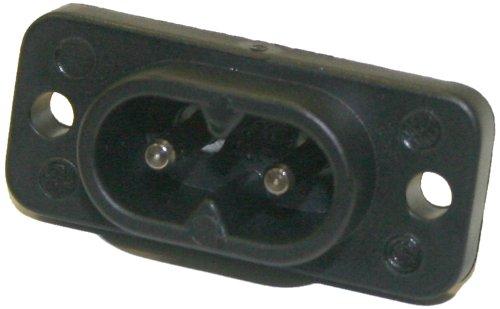 Interpower 83011510 IEC 60320 C8 Shrouded Power Inlet, IEC 60320 C8 Socket Type, Black, 2.5A Rating, 250VAC Rating