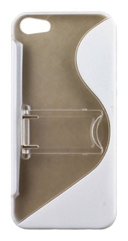 CP IP5MIX21S 2 Tone Crystal Shield Case with Kickstand for iPhone 5 - 1 Pack - Non-Retail Packaging - White
