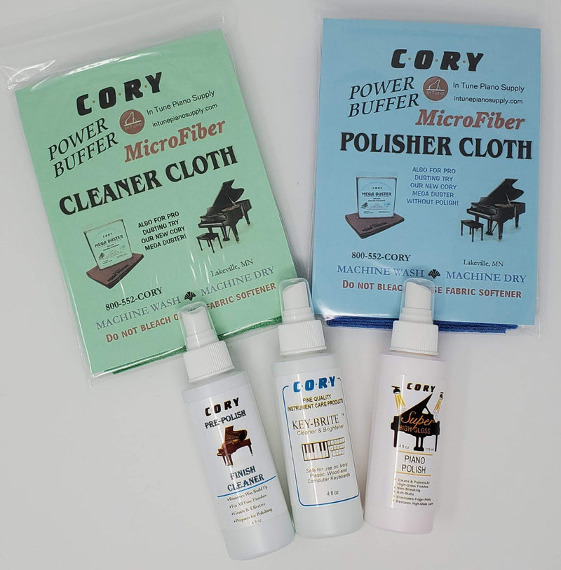 Complete Piano Finish Cleaning and Care Kit - For High Gloss Pianos