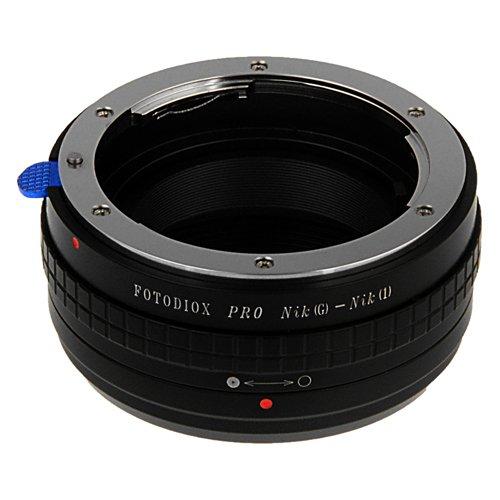 Fotodiox PRO Lens Mount Adapter with Aperture Dial, Nikon G, DX Lens to Nikon 1-Series Camera, fits Nikon V1, J1 Mirrorless Cameras, Nikon G-Nik(1) PRO Nikon F G-Type