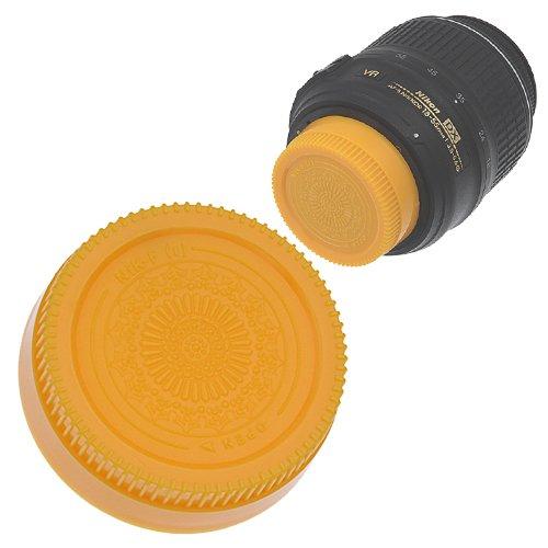 Fotodiox Designer (Yellow) Rear Lens Cap Compatible with Nikon F-Mount Lenses (Non-AI, AI, AIS, AF, AFD, AFS, G, DX, FX) Yellow