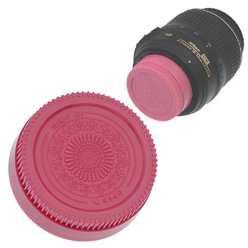 Fotodiox Designer (Pink) Rear Lens Cap Compatible with Nikon F-Mount Lenses (Non-AI, AI, AIS, AF, AFD, AFS, G, DX, FX) Pink