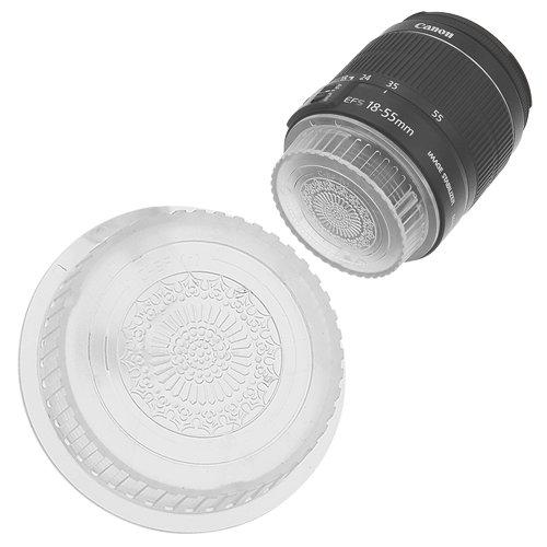 Fotodiox Designer (Clear) Lens Rear Cap Compatible with Canon EOS EF and EF-S Lenses Clear