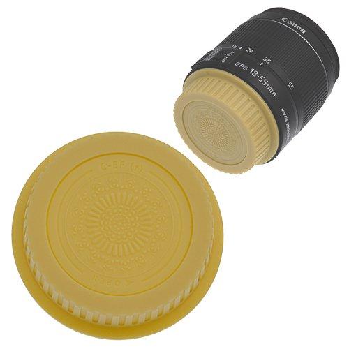 Fotodiox Designer (Gold) Lens Rear Cap Compatible with Canon EOS EF and EF-S Lenses Gold