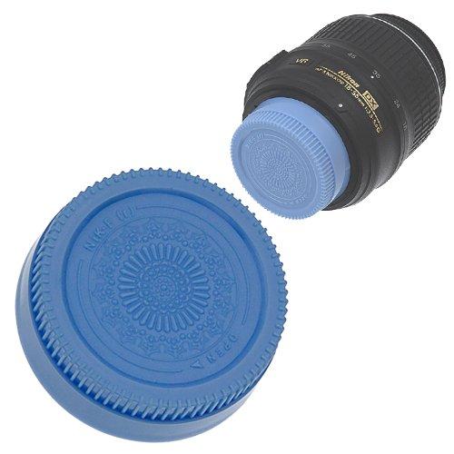 Fotodiox Designer (Blue) Rear Lens Cap Compatible with Nikon F-Mount Lenses (Non-AI, AI, AIS, AF, AFD, AFS, G, DX, FX) Blue