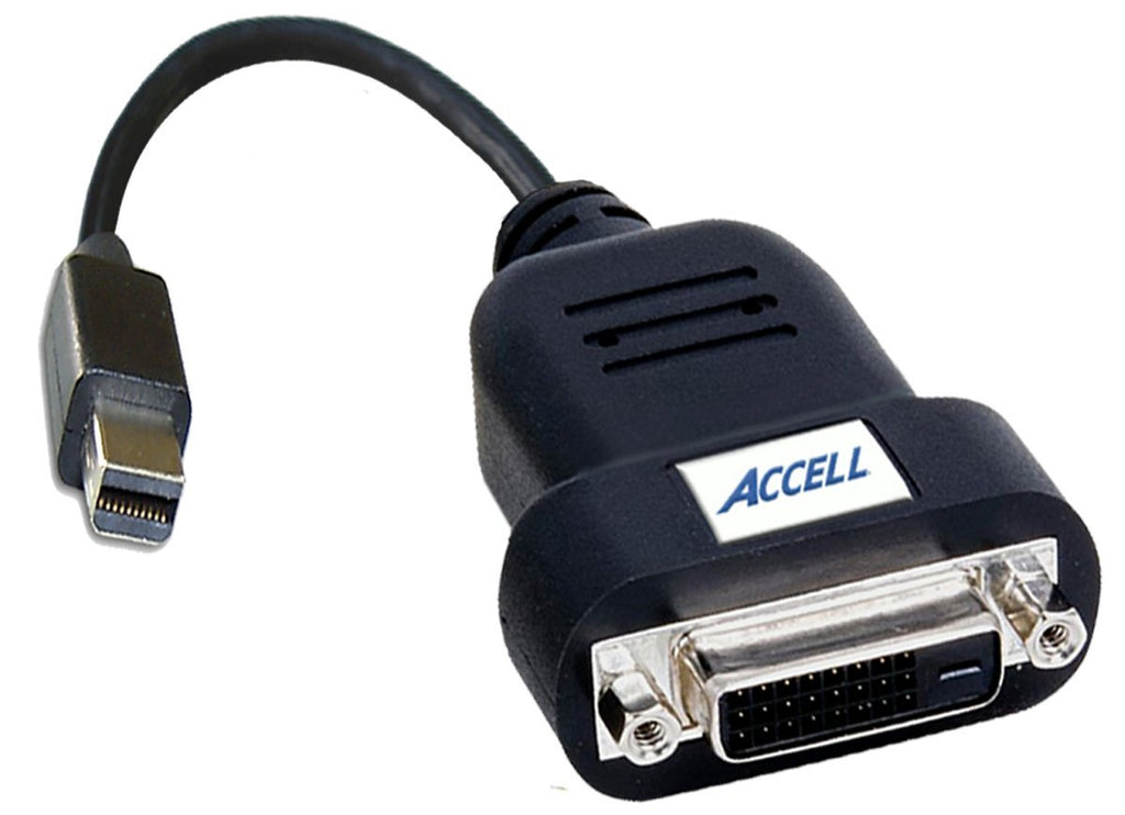 Accell mDP to DVI Adapter - Mini DisplayPort to DVI-D Single-Link Active Adapter - AMD Eyefinity Certified, 1920x1200 (WUXGA) - Polybag Mini DisplayPort Active Adapter