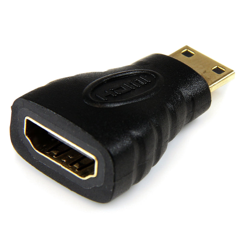 StarTech.com HDMI to HDMI Mini Adapter - HDMI Female to Mini HDMI Male for camera to a High Definition TV or Monitor (HDACFM),Black HDMI to Mini HDMI