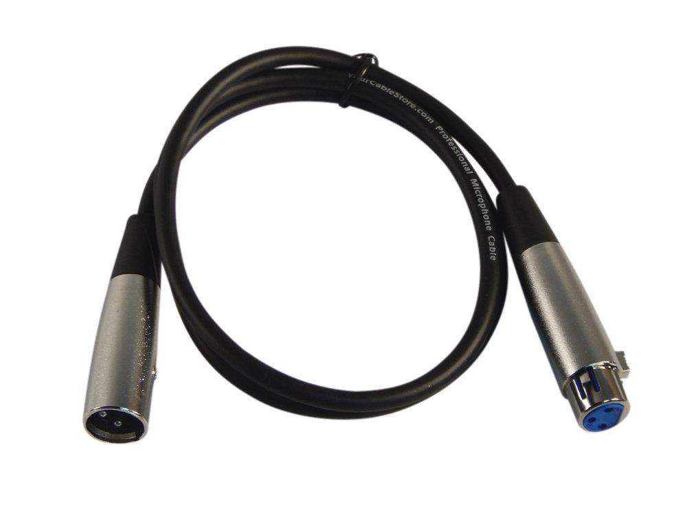 Your Cable Store XLR 3 Pin Microphone Cable (3 feet) 003 Ft