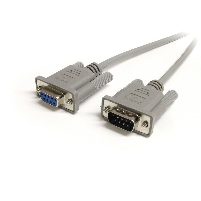 StarTech.com 3 ft / 91cm Straight Through Serial Cable - DB9 Male to Female Serial Extension Cable 3ft (MXT1003), Gray 4 ft / 1.3m