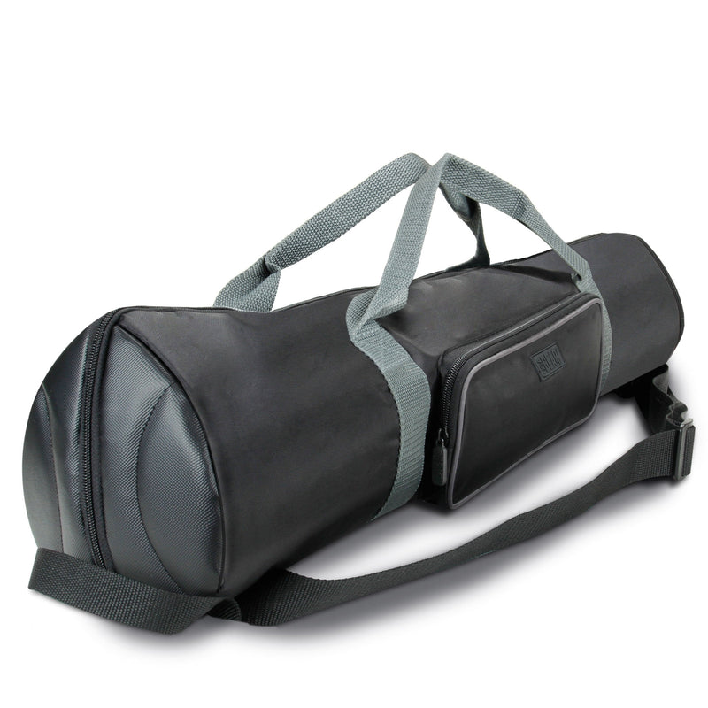 USA Gear Padded Tripod Case Bag - Holds Tripods from 21 to 35 inches - Adjustable Size Extension, Storage Pocket and Shoulder Strap for Professional Camera Accessories and Photo Carrying Needs Black and Grey