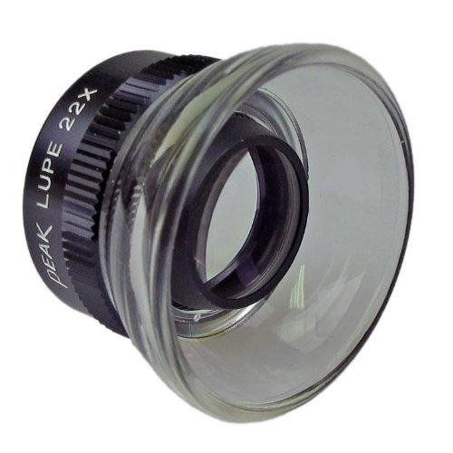 PEAK TS1964 Fixed Focus Loupe, 22X Magnification, 0.75" Lens Diameter, 0.4" Field View