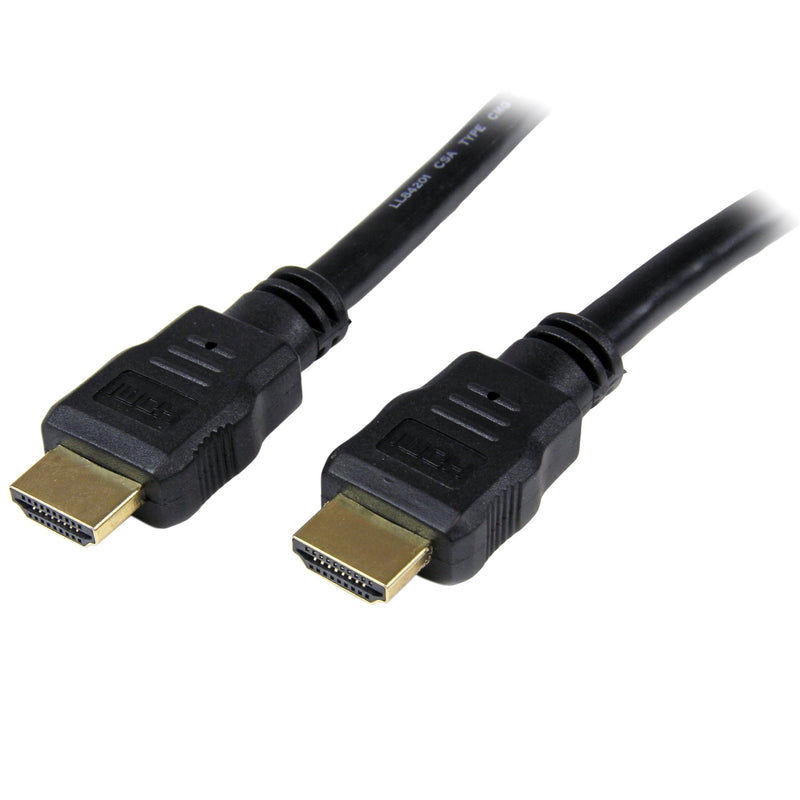 StarTech.com 0.5m High Speed HDMI Cable – Ultra HD 4k x 2k HDMI Cable – HDMI to HDMI M/M - 50cm HDMI 1.4 Cable - Audio/Video Gold-Plated (HDMM50CM), 1.5ft / 45cm , Black