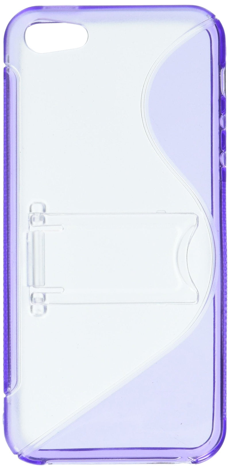 MYBAT IPHONE5CASKGM2034NP Sensual Gummy Transparent Kickstand Protective Case for iPhone 5 / iPhone 5S - 1 Pack - Retail Packaging - Clear/Purple Standard Packaging
