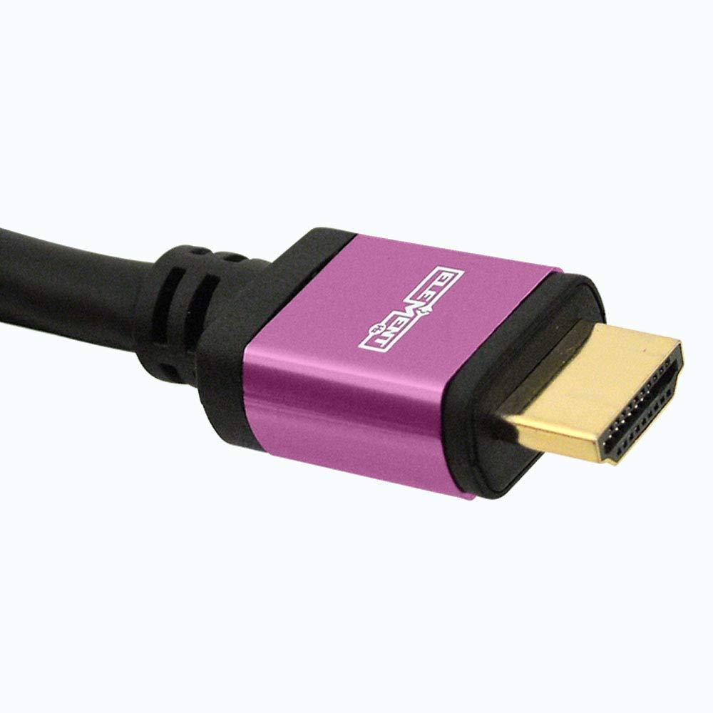 Elementhz 10 Meter (32.8ft) Hdmi Cable, Round Jacket, Purple End