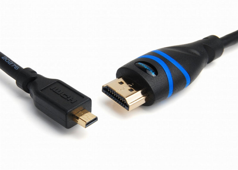 BlueRigger Micro HDMI to HDMI Cable (15 FT, 4K 60Hz, HDR, Ethernet) - Compatible with GoPro Hero 7 Black Hero 5 4 6, Raspberry Pi 4, Sony A6000 A6300 Camera, Nikon B500, Lenovo Yoga 3 Pro, Yoga 710 15 Feet