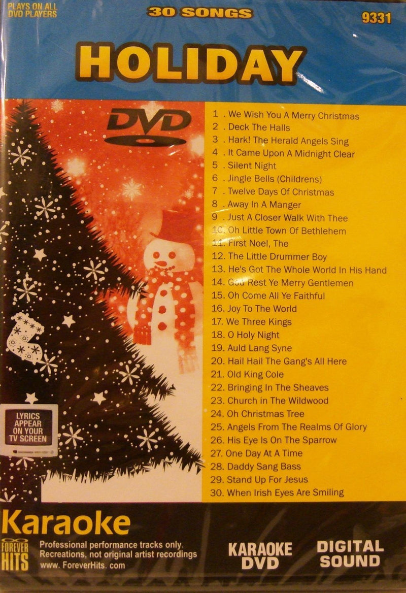 Holiday 30 Songs Karaoke DVD