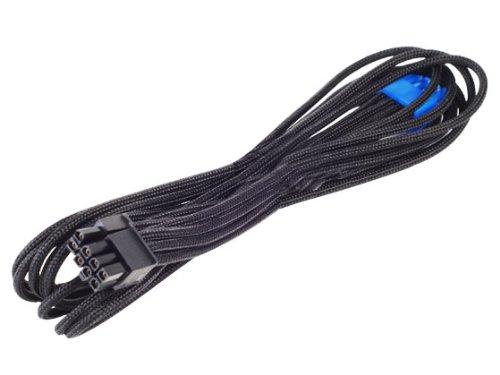 SilverStone Black Sleeved PSU Cable for One PCI-E 8pin (6+2) PP06B-2PCIE55 PP06B-PCIE55