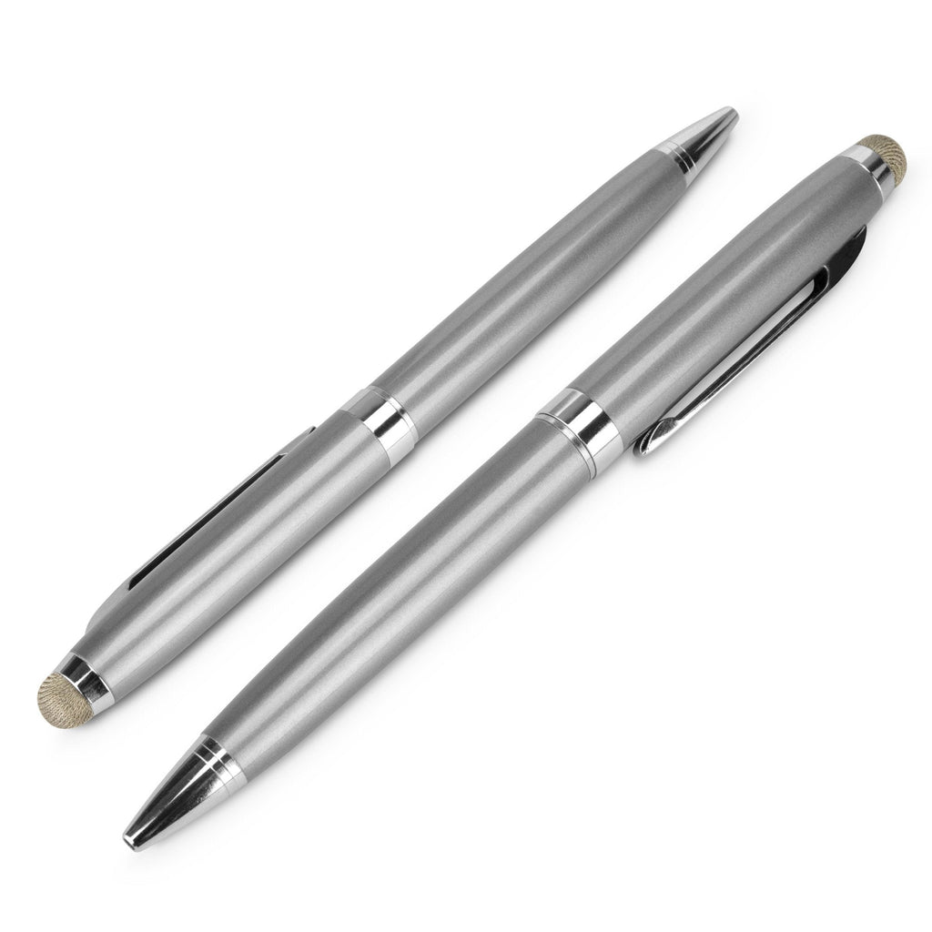 Stylus Pen for iPad 4 (Stylus Pen by BoxWave) - EverTouch Meritus Capacitive Styra, Capacitive Stylus with Rollerball Pen for iPad 4, Apple iPad 4 - Metallic Silver