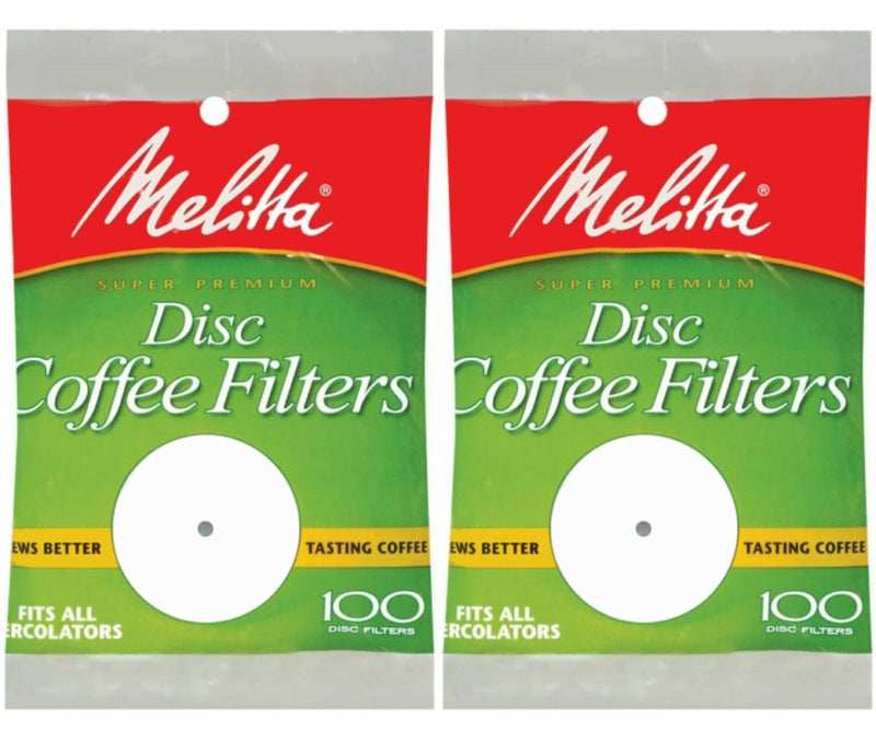 Melitta 3.5 Inch White Disc Coffee Filters 100 Count (Pack of 2)