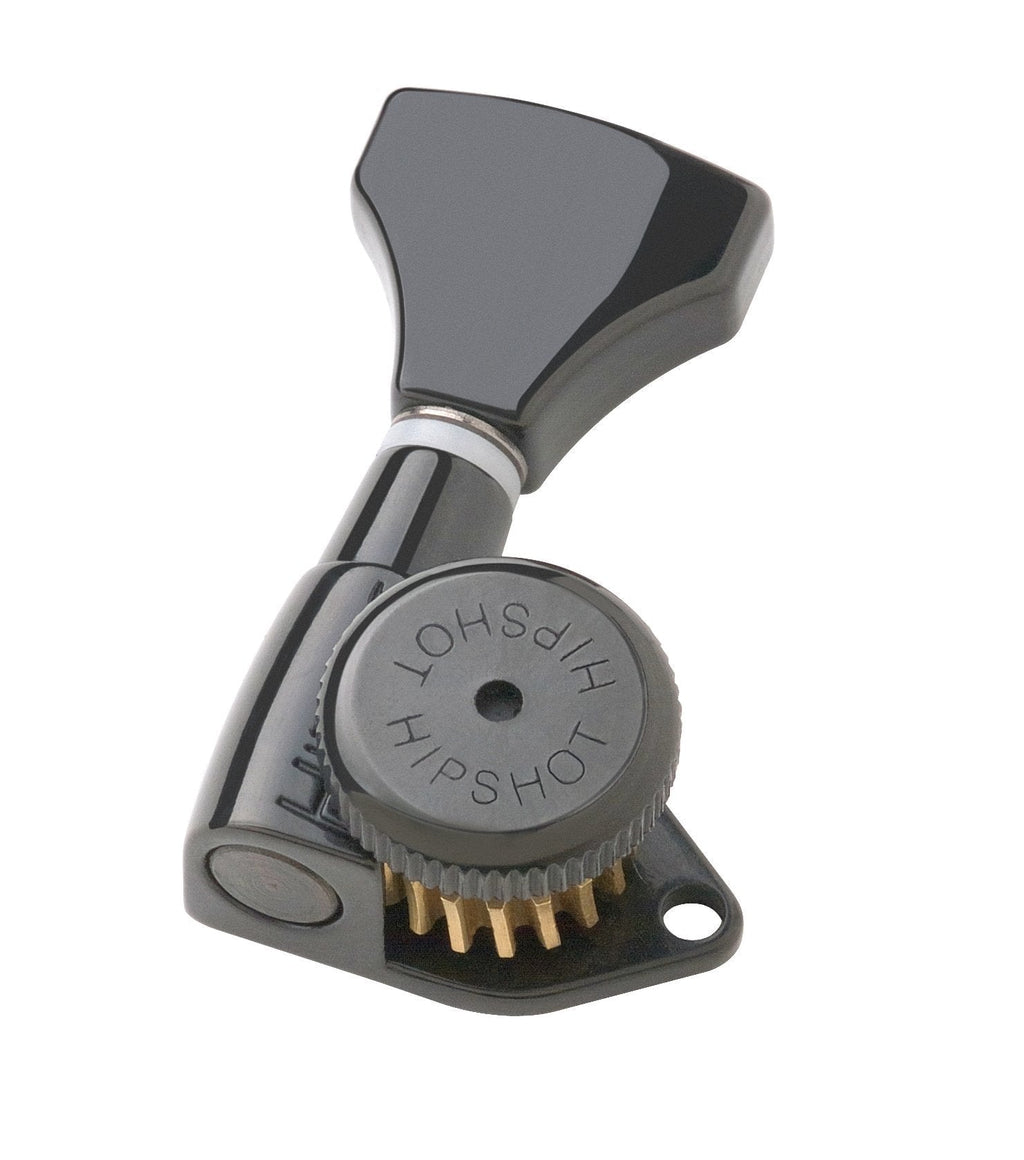 Hipshot Grip-Lock 6 inline Non-Staggered Locking Tuners - Black