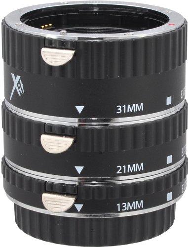 Xit XTETC Auto Focus Macro Extension Tube Set for Canon SLR Cameras (Black)