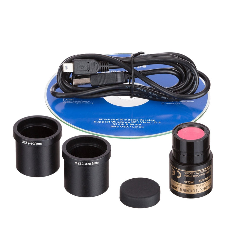 AmScope - MD35A MD35 New Microscope Imager Digital USB Camera, Compatible with Windows XP/Vista/7/8/10