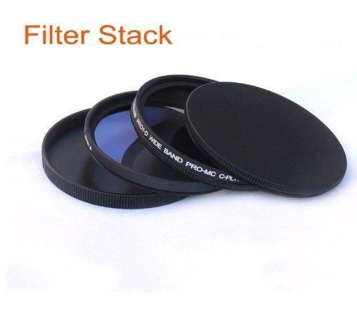 Fotasy 82mm Metal Filter Stack Caps, Filter Stack 82mm, Aluminum Alloy, Slim Stack fits 82mm UV CPL Fader ND Filter