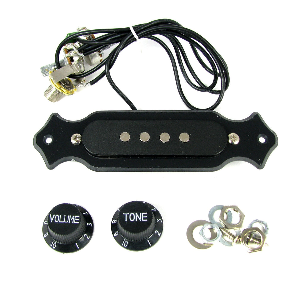 Pre-Wired 4-String Single Coil Pickup Harness with Volume & Tone Pots