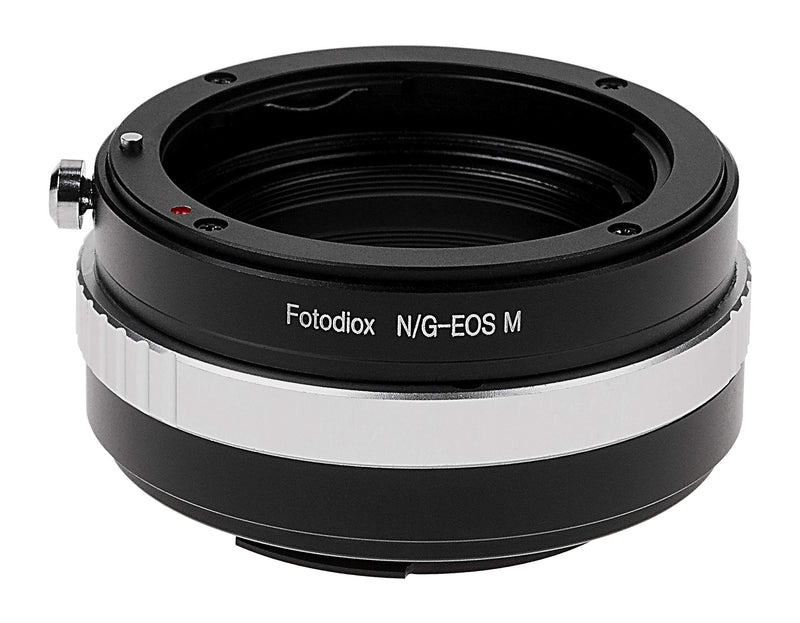 Fotodiox Lens Mount Adapter with Aperture Control, for Nikon G-Type, DX-Type Lens to Canon EOS M Mirrorless Cameras Nikon F G-Type Standard