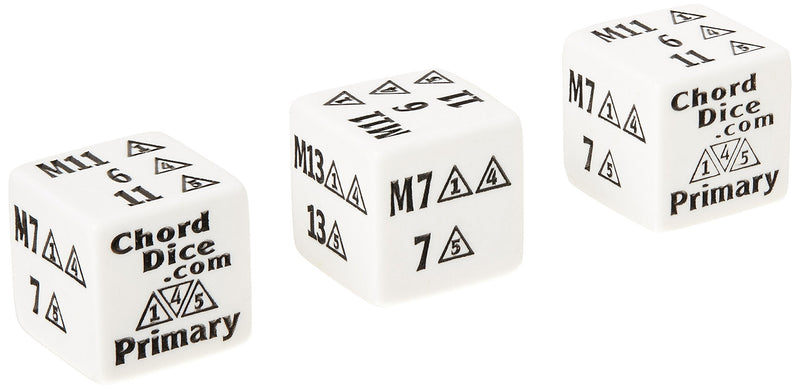 Chord Dice Company 113750 Chord Dice Pro with Extended Chords - White