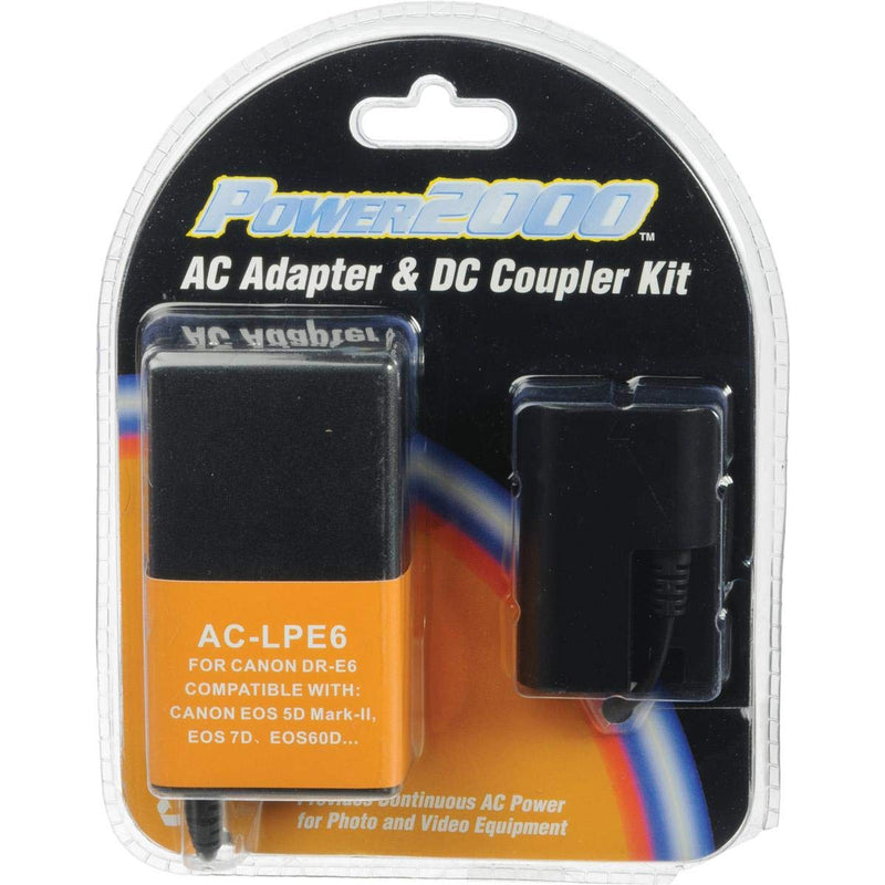Power2000 AC Adapter & DC Coupler Kit for Canon DR-E6