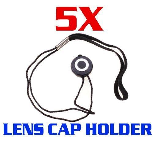 CowboyStudio 5 X Universal Lens Cap Keeper Holder with Elastic Band for All DSLR Camera Canon, Nikon, Olympus, Sony Camera 5x
