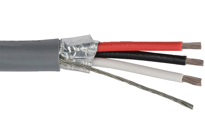 JAMECO VALUEPRO 5576-100 Multi-Conductor Cable 3 Conductor 22AWG Stranded Shielded PVC Jacket 100 Feet