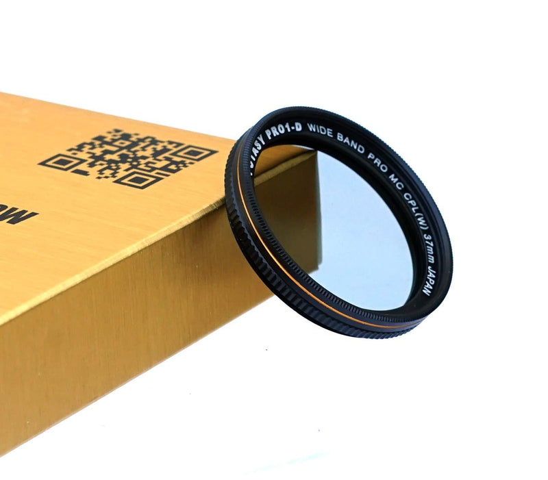 Fotasy 37mm Ultra Slim Circular PL Lens Filter, Nano Coatings MRC Multi Resistant Coating Oil Water Scratch, 16 Layers Multi-Coated 37mm CPL Filter, Black