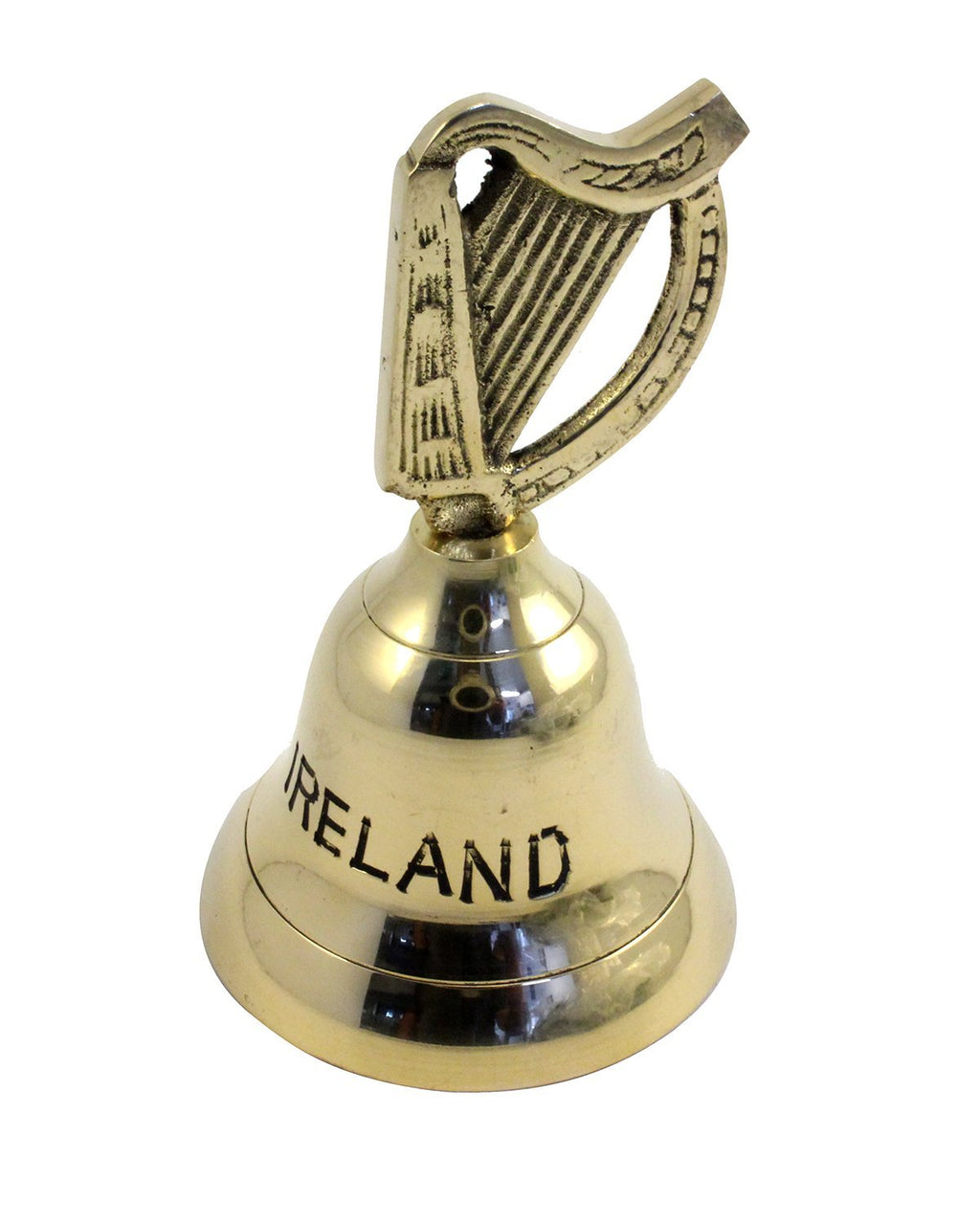 Brass Bell with Harp Handle From Ireland