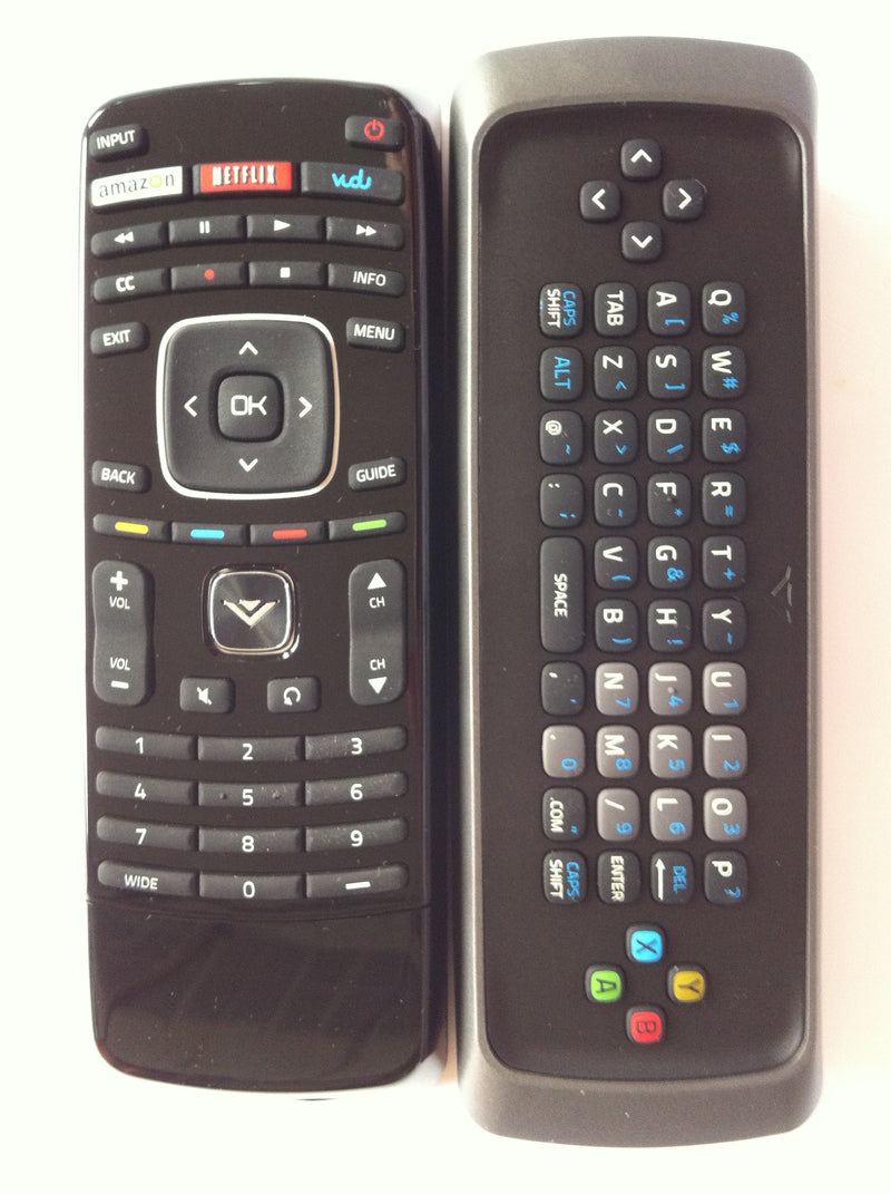 New XRV1TV XRT300 QWERTY Keyboard Remote for Vizio M420SV M470SV M550SV M420SL M470SL M550SL M420SV M470SV M550SV M370SR M420SR M420KD E551VA Internet TV Wiith Vudo/Netflix/Amazon/Wide Key