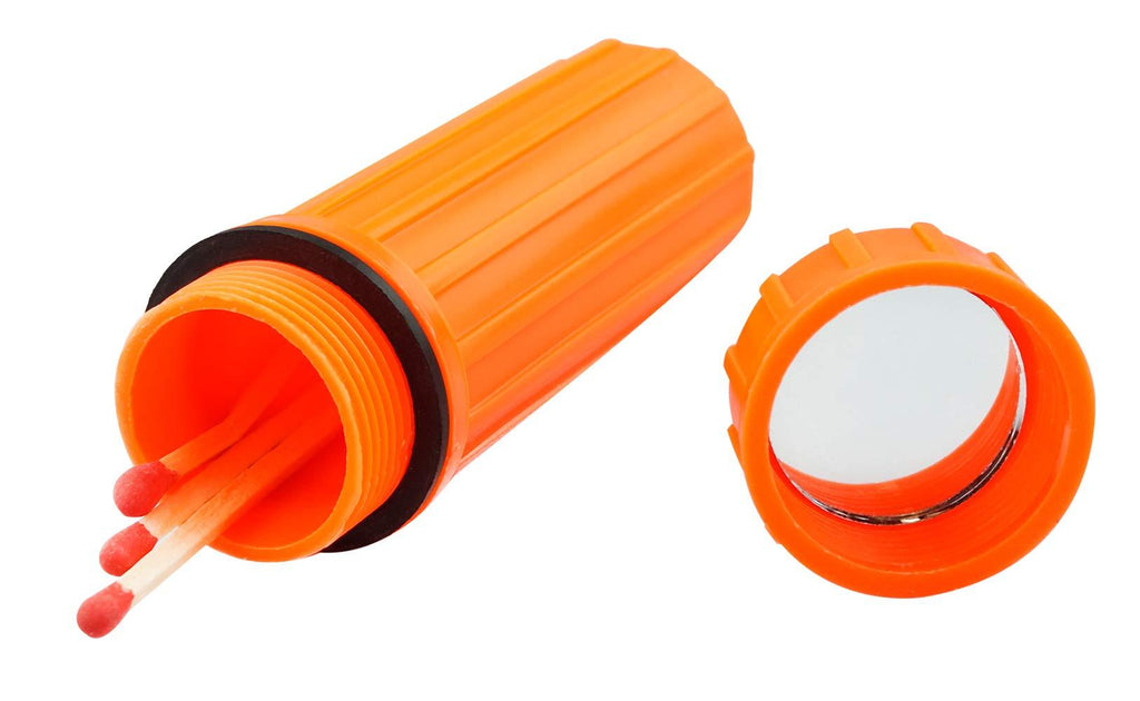 SE 3-in-1 Orange Waterproof Match Storage Box - CCH6-1