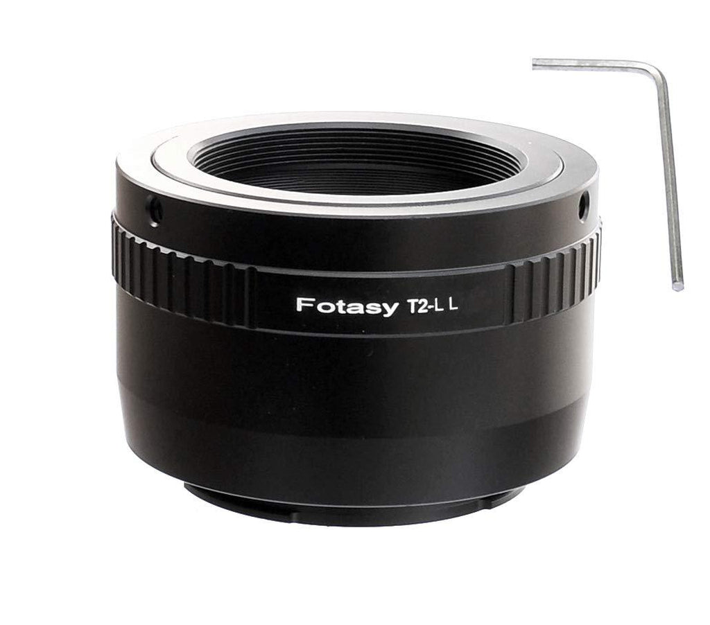 Fotasy Adjustable T Mount Lens to Leica L Adapter, T Mount Leica T Adapter, T Mount Leica SL Adapter, T2 Panasonic S Adapter, T2 Sigma L, fits Leica SL TL2 TL & Panasonic Lumix S1 S1H S1R Sigma fp T2 - Leica L