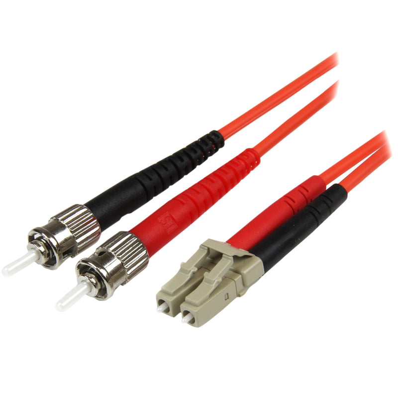 StarTech.com 2m Fiber Optic Cable - Multimode Duplex 50/125 - LSZH - LC/ST - OM2 - LC to ST Fiber Patch Cable (50FIBLCST2) 2m/6ft LC-ST