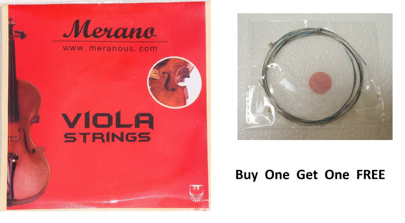 Merano 16.5" 16" 15.5" 15" VIOLA String Set (C-G-D-A) - Buy One Get One FREE ~ Beginner, Student, Replacement