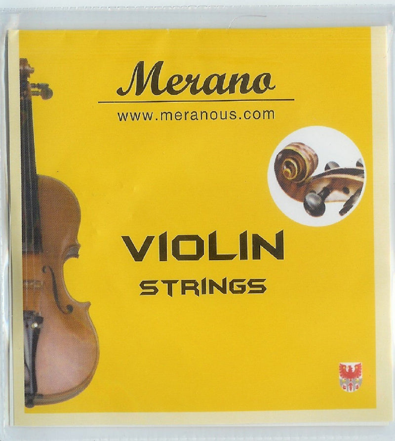 Merano 1/8, 1/10, 1/16 Size Violin String Set (G-D-A-E) ~ Beginner, Student, Replacement