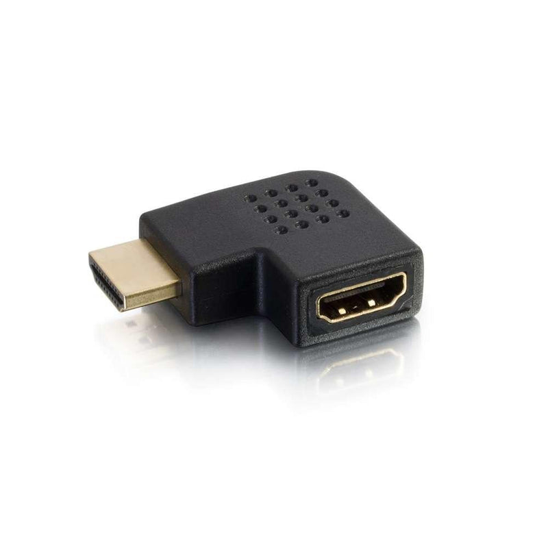 [AUSTRALIA] - C2G HDMI Adapter, HDMI Right Angle Adapter, Fits in Tight Spaces, for Wall Mounted TVs, 90 Degrees, Cables to Go 43291 Left Side Angle HDMI Adapter 