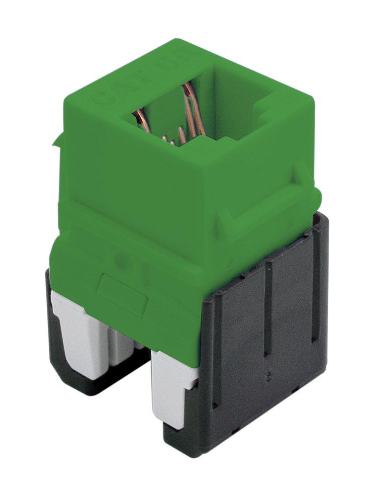Legrand - On-Q WP346AGN Cat 6A Quick Connect RJ45 Keystone Insert, Green Pack of 1