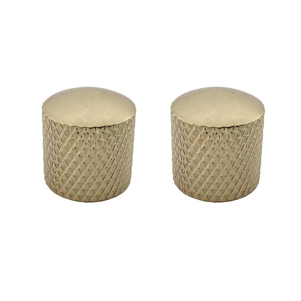 IKN Bass Guitar Knobs Golden Tone Volume Knobs for Electric Guitar Bass, Pack of 2 2 Pieces Gold