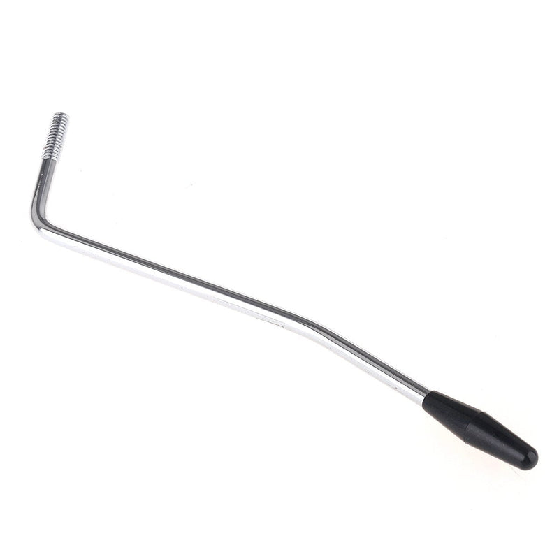 Musiclily 6mm Guitar Thread-in Tremolo Arm Whammy Bar Electric Guitar Vibrato Arm for Fender Squier Strat Style, Chrome w/Black Tip Chrome w/ Black Tip