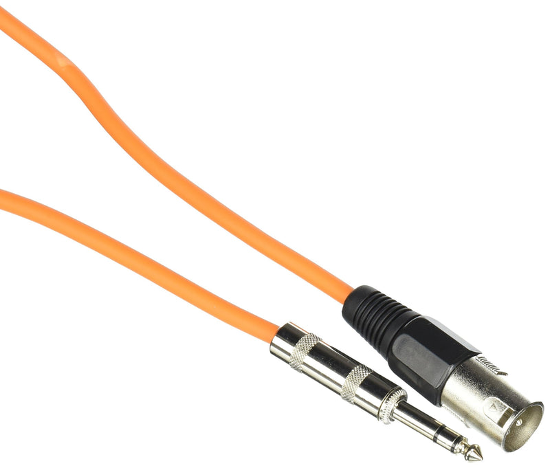 [AUSTRALIA] - Seismic Audio - SATRXL-M25Orange - 25 Foot Orange XLR Male to 1/4 Inch TRS Patch Cable Snake Cords - Balanced 