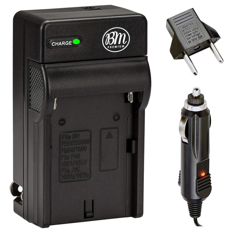 BM NP-F330, NP-F550, NP-F970 Battery Charger for Sony PXW-Z150, NEX-EA50M, FDR-AX14K, HDR-AX2000, FX1, FX7, FX1000, HVR-HD1000, V1U, Z1U, Z5U, Z7U, HXR-NX5U, MC2000U, MC2500, HXR-NX100 Camcorders