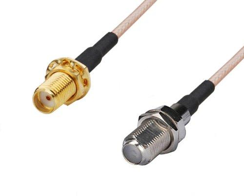 DHT Electronics RF coaxial coax cable assembly SMA female to F female 12''